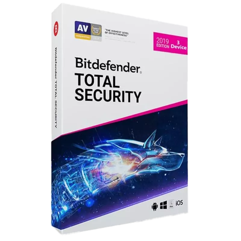 Bitdefender Total Security | 3 PC | 1 Year | EU only
