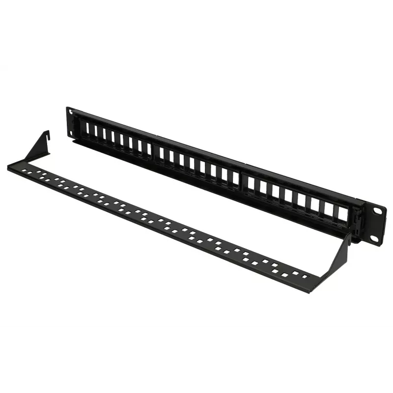 Patchpanel Extralink 24-port U/UTP (UTP) modular, 1U, black, 482.6 mm width