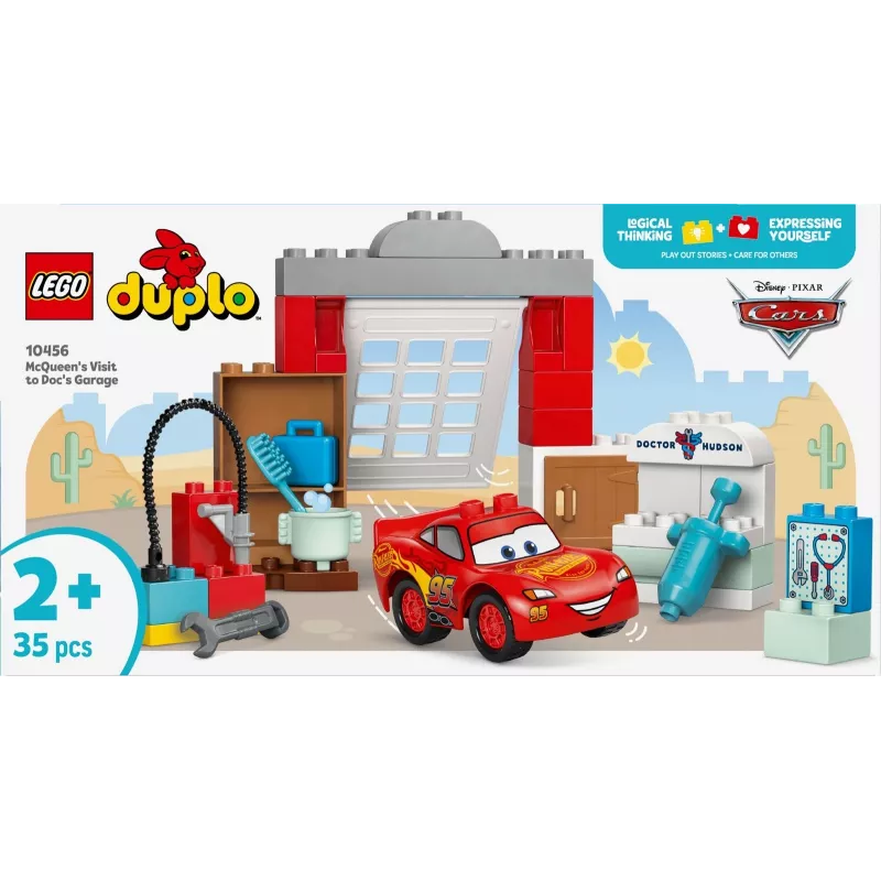 Construction toy LEGO DUPLO 10456 Disney McQueen's Visit to Doc's Workshop — 35 pieces, for ages 2+, large bricks