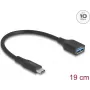 DeLOCK USB Adapter USB Type-C male to Type-A female 10 Gbps 19 cm 60 W