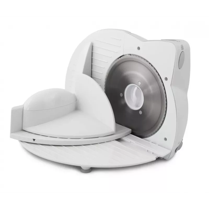 Electric food slicer ESPERANZA EKM017W — 150 W, 17 cm stainless steel blade, max slice 15 mm, stainless steel color, plastic housing