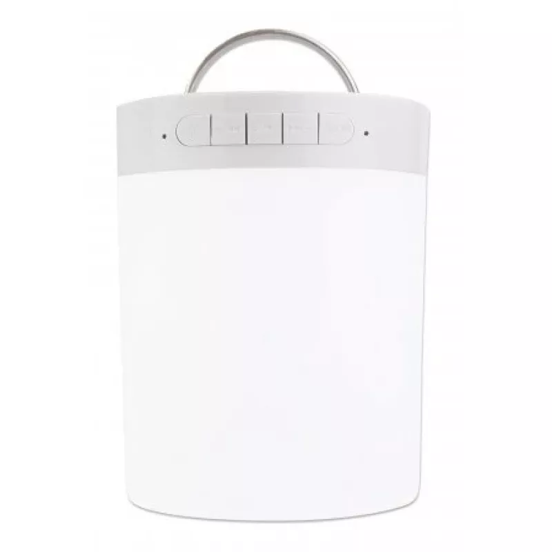 Manhattan Sound Science Bluetooth Speaker, 5 hour Playback time, Range 10m, microSD card reader (32GB), Aux 3.5mm connector, Output 3W, USB-A charging cable included, 1200mAH battery, Bluetooth v5, Built-in hanger, White, 3 Year Warranty