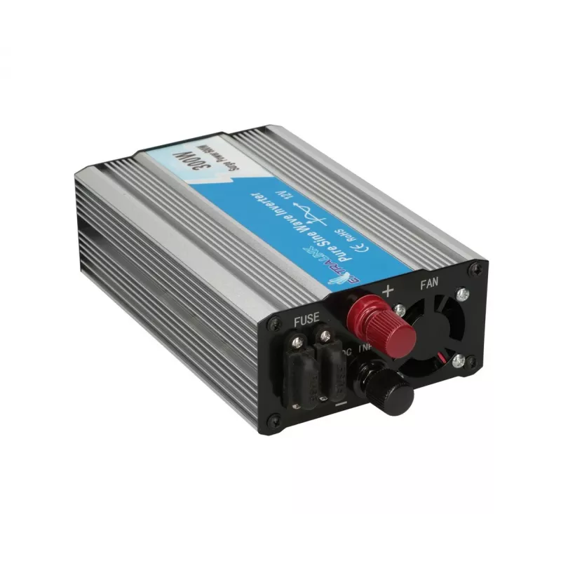 Voltage converter Extralink OPIP-300W 12V 300W pure sine, aluminium housing, active cooling