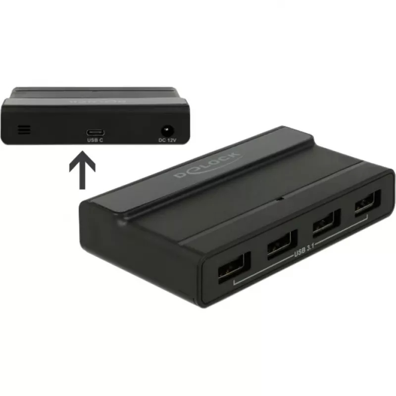 USB Hub DeLOCK External 4 Port 10 Gbps