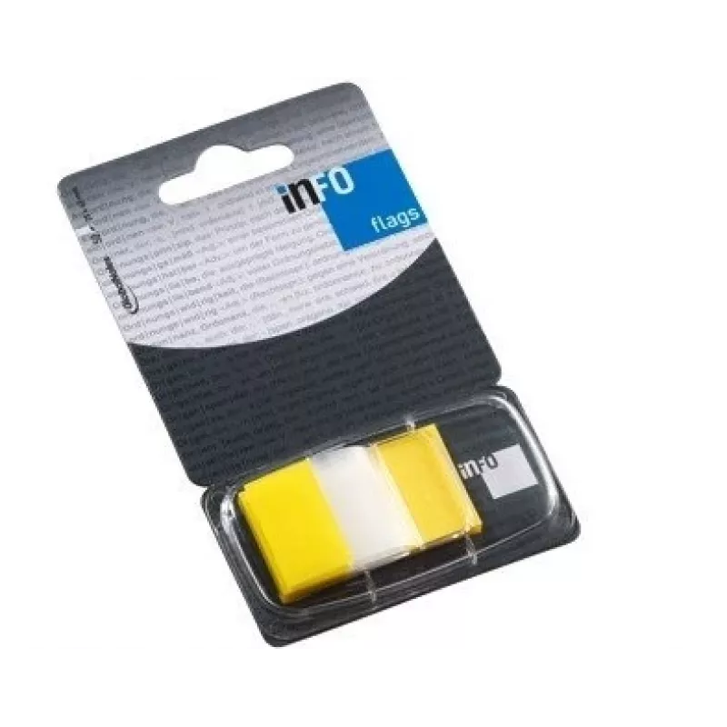 Paper-index Global Notes, 25x43mm, Yellow, Plastic (1x50) 0718-203
