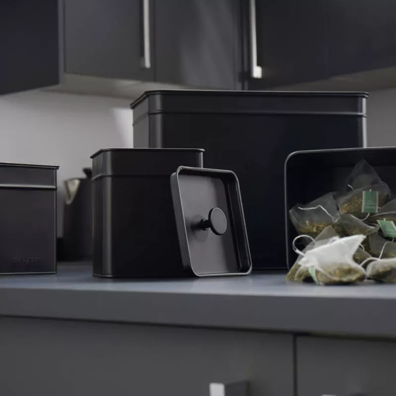 Bread bin Salter BW124581EU7 Kuro steel design - stainless-steel storage for bread and baked goods