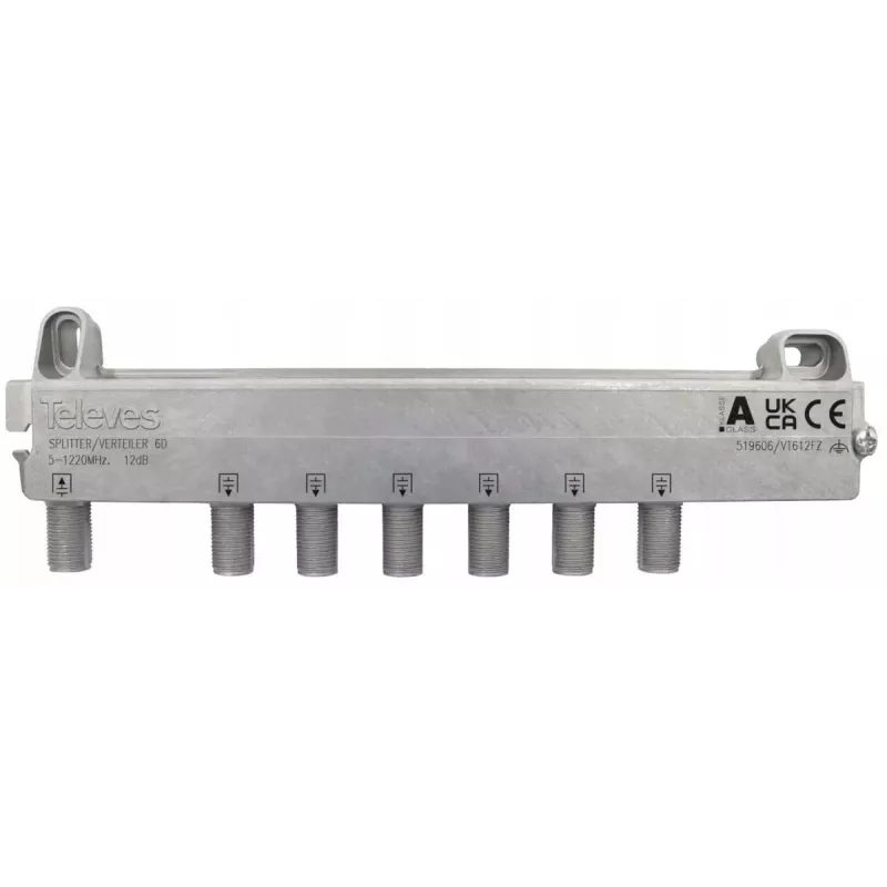 Splitter Televes 6-way VT612FZ 5–1218 MHz 12 dB