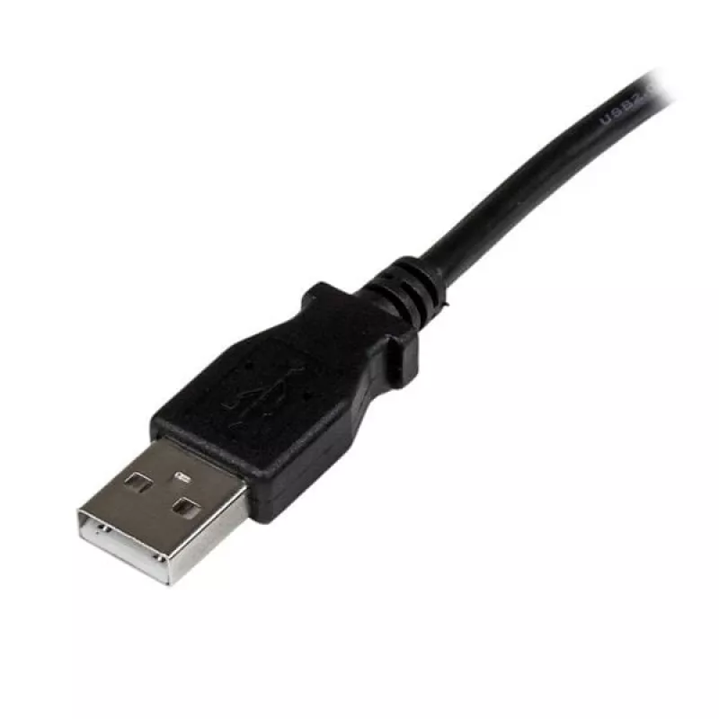 StarTech.com 2m USB 2.0 A to Right Angle B Cable - M/M, 2 m, USB A, USB B, USB 2.0, 0.48 Gbit/s, Black