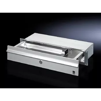 Drawer unit Rittal CP 6002.000 — aluminium/steel housing, 390×139×32 mm, grey