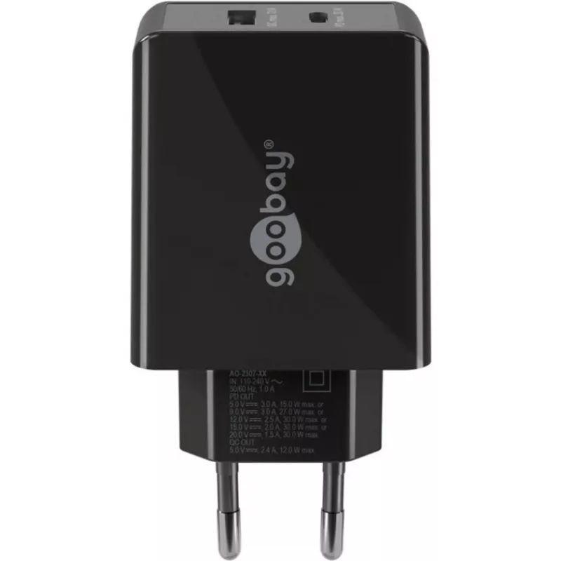 Wentronic 61673 Charger for Mobile Devices Universal Black AC Fast Charging Indoor (61673)