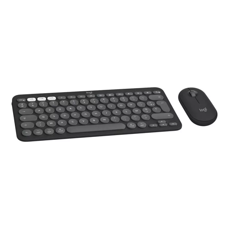 Logitech Pebble 2 Combo for Mac Wireless Keyboard Mouse QWERTZ German Graphite