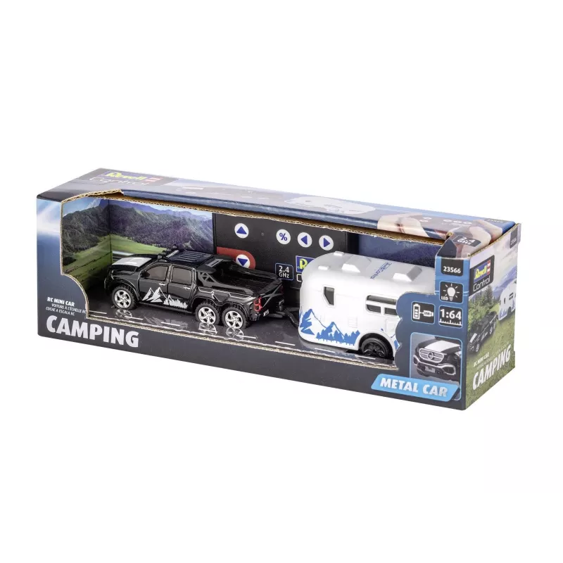 RC car with camper REVELL 23566 — mini remote-controlled model, battery-powered, toy vehicle