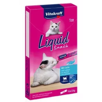 Cat treat Vitakraft Liquid Snack Junior Chicken Fish Pork paste 6×15 g, moisture 88.5%