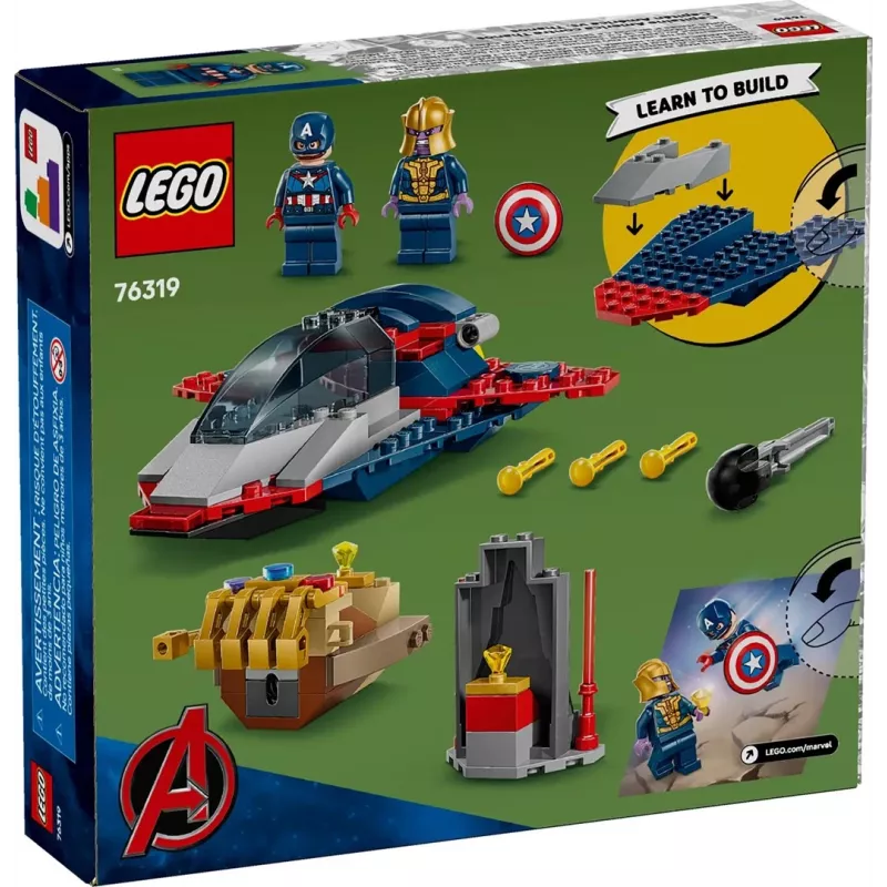 Construction toy set LEGO Marvel Super Heroes Captain America Thanos 76319 — 107 pieces, 2 minifigures, age 4+