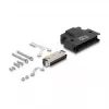 DELOCK MDR male 50‑pin solder connector with housing, black, 41.1×50×12.7 mm