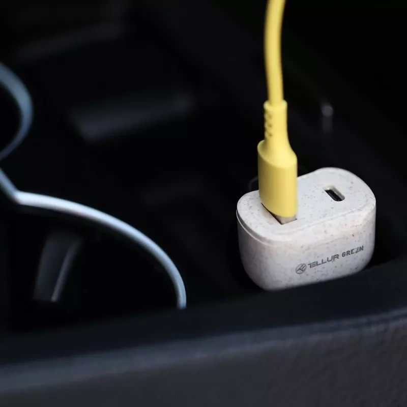 Car Charger Tellur TLL151341 36W 6A PD18W QC3.0 — USB car adapter for fast charging