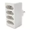 Power strip Bachmann 921.273 – 4× Euro sockets, white PVC