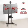 Maclean TV stand / cart, camera shelf, on wheels, 37-70, max load 45kg/5kg shelf, max. VESA 600x400, MC-113 B