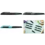Ballpoint pen Stabilo Flow khaki/black with blue ink, retractable tip