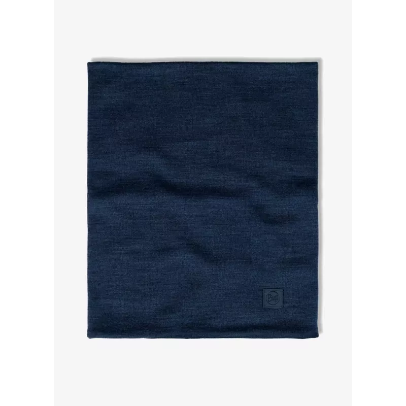 Buff merino wool neck and face warmer sling model 113018.779.10.00 — heavyweight, seamless, unisex, blue