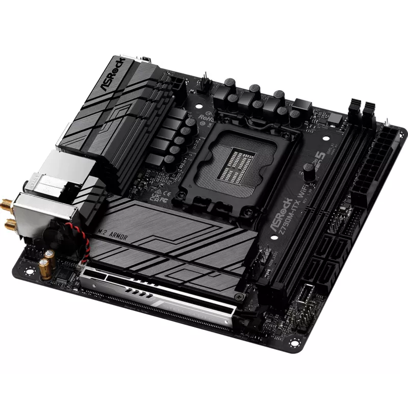 Motherboard ASRock Z790M-ITX WiFi — Intel Z790, LGA 1700, mini ITX, DDR5, 2x DIMM, 64GB, 2.5Gb LAN, Wi‑Fi 6E