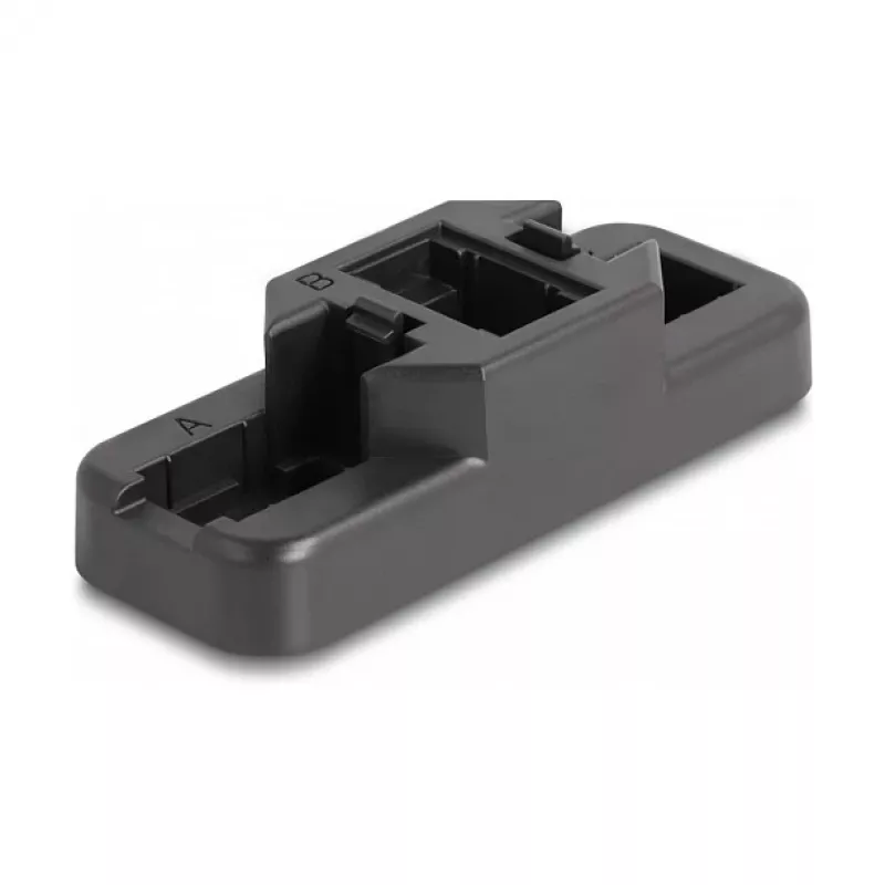 DeLOCK Keystone LSA Set RJ45 RJ11 Cat.6 black clip-on holder