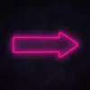Neon lights arrow wall lamp MANTA SNL107PK – pink decorative LED arrow sign