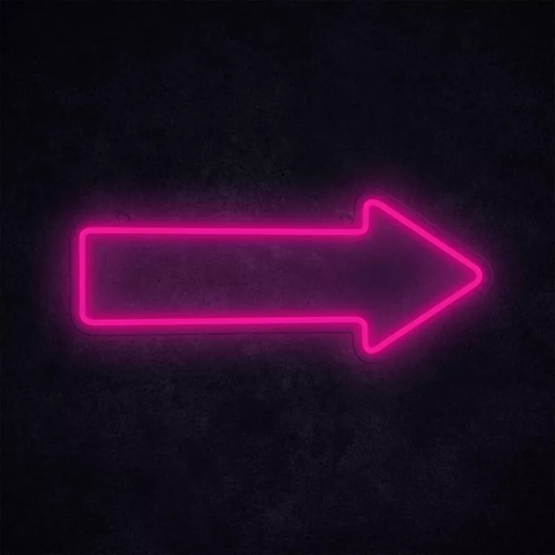 Neon lights arrow wall lamp MANTA SNL107PK – pink decorative LED arrow sign