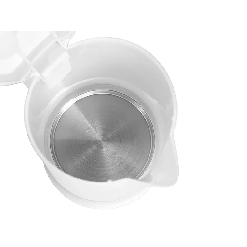 Electric kettle LAFE LAFCZA45865, stainless steel, 0.6 L, 600 W, light grey, hinged lockable lid
