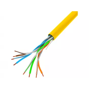 LANBERG networking cable LCU5-10CC-0305-Y U/UTP Cat5e 305 m, 24 AWG CCA, yellow