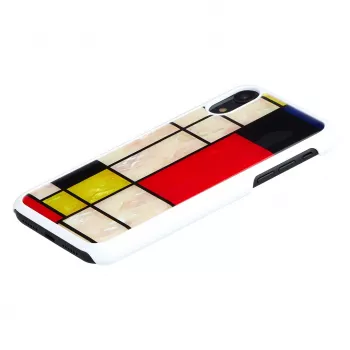 Smartphone case iKins for iPhone XR Mondrian White — protective hard back cover