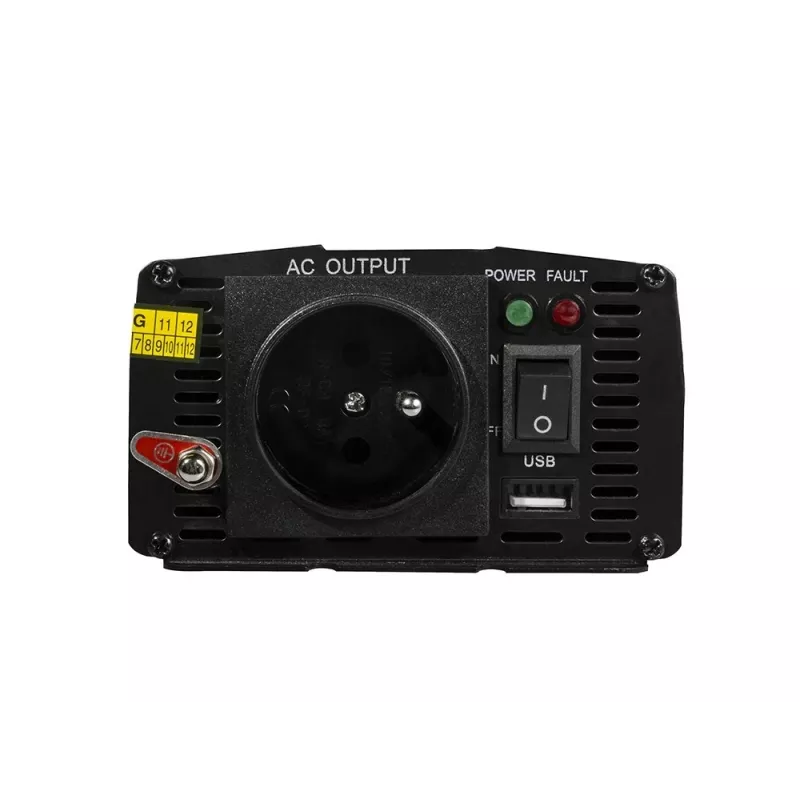 Power inverter Green Cell INV14 300W DC 24V to 230V with USB, Type E plug, active cooling