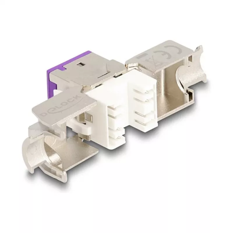 DeLOCK keystone module 88121 Flat Violet RJ-45 10 pcs