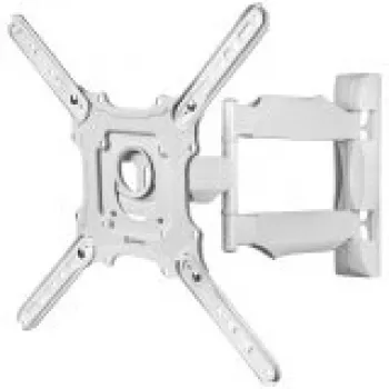 Wall TV bracket ONKRON M4-W for 32 inch–65 inch (81–165 cm), tilting & swiveling, VESA up to 400×400, max load 35 kg, white