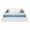 Fiber optic wall-mounted housing DIGITUS DN-96843M-OS2, singlemode, assembled, 24×LC DX adapters with pigtails, steel, grey, 320×54×280 mm