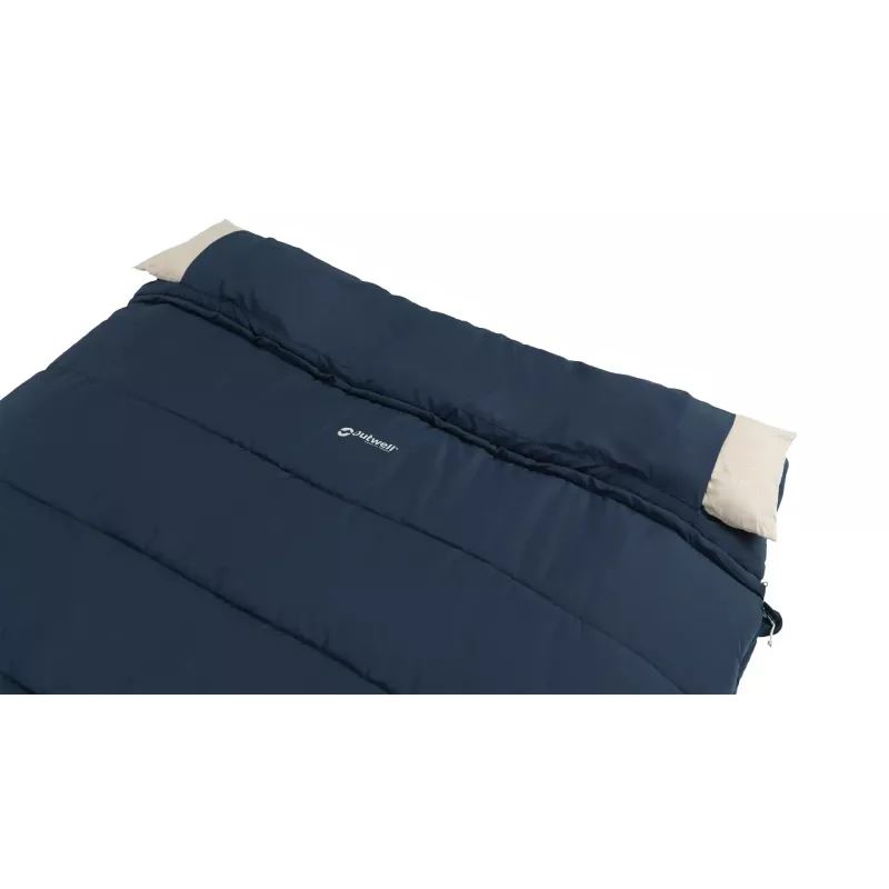Sleeping bag Outwell Contour Lux Double rectangular polyester, 1450×2200 mm, max user height 190 cm, blue