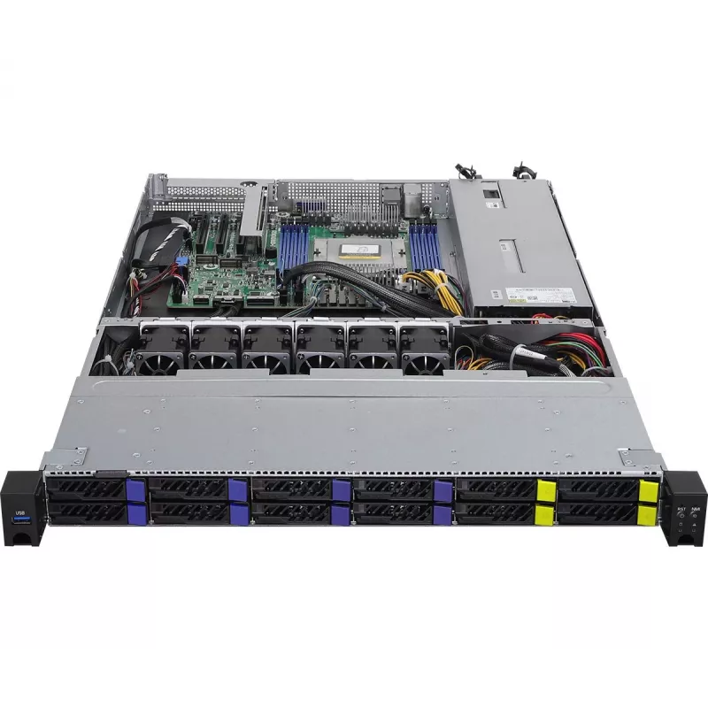 ASRock 1U8S4E-GENOA/2T server barebone SoC socket SP5 (LGA 6096) Rack (1U)