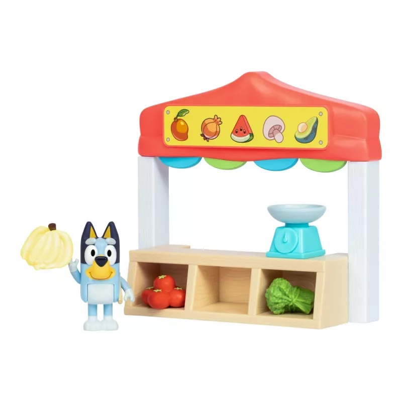 Toy figures set TMTOYS Mini Bluey Grocery store BLU17555 – mini character set for play