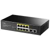 Network switch Cudy FS1010PG — 10/100 Mbps, 8 PoE ports, 2 uplink, 120W PoE budget, metal housing