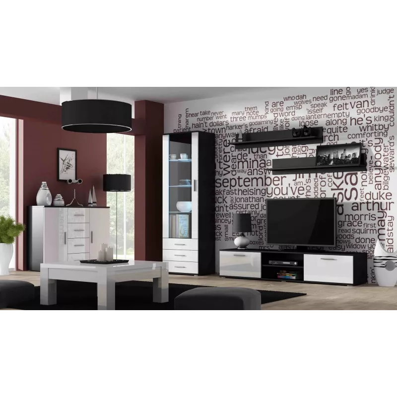 Cama living room sideboard UNI black/white gloss