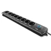 Surge Protector Qoltec 50113 Black 8 AC outlets 230 V 1.8 m