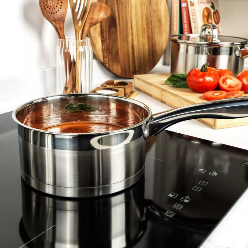 Cookware set Salter BW06746EU7 — Stainless steel 5-piece set with lids