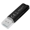 Card reader SAVIO AK-64 USB 3.2 Gen 1 Type-A output, MicroSD slot, 5000 Mbit/s, black