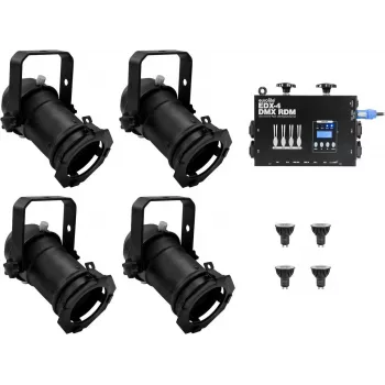 PAR-16 Spot Set EUROLITE dim2warm EDX-4 DMX RDM LED dimmerpack (model 20000694)