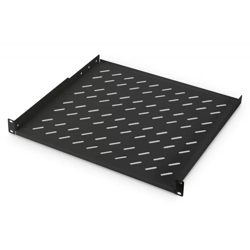 DIGITUS DN-19 TRAY-1-400-SW 1U Fixed Rack Shelf, 400 mm Depth, 15 kg Load, Black