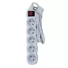 Power extension ESPERANZA ELK214W 1.5 m, 5 Type E AC outlets, indoor, white