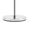 Freestanding Makeup Mirror Girmi BE02 — Round stainless steel, LED touch control, 1x/3x magnification, USB-C rechargeable (1000 mAh)