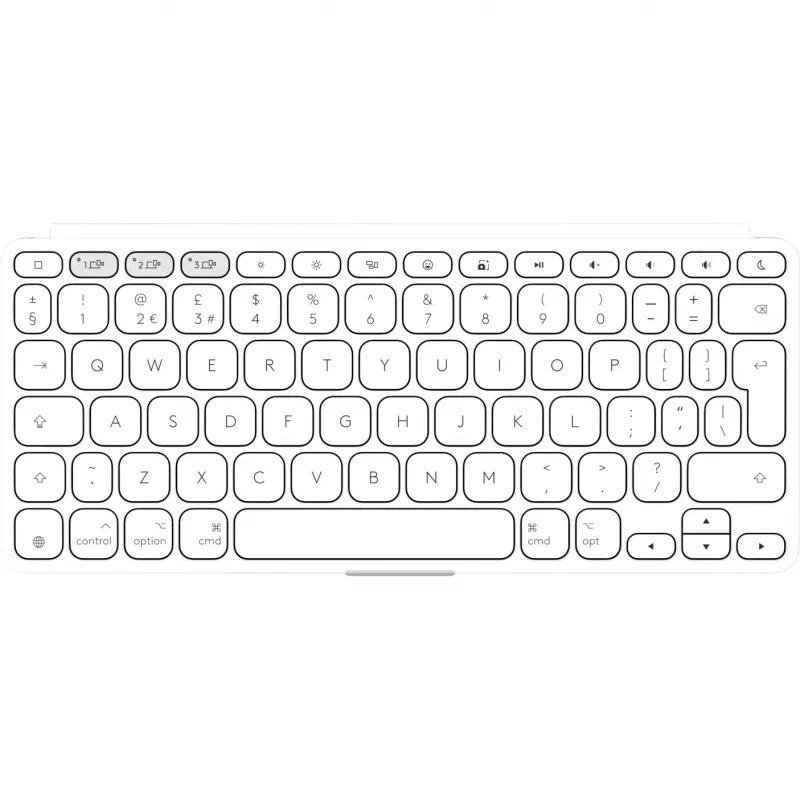 Logitech Keys-To-Go 2 Keyboard Universal Bluetooth QWERTY US International White