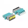 Optical Fiber Coupler DeLOCK 86905 LC Quad female to LC Quad female Multi-mode aqua