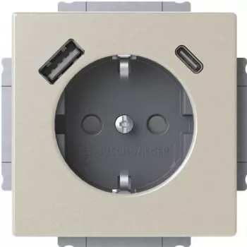 Busch-Jaeger SCHUKO Socket Outlet USB-A+C 20 EUCB2USBAC-866 (2CKA002011A6314)